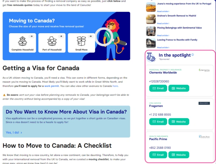 Spotlight on Sirelo page